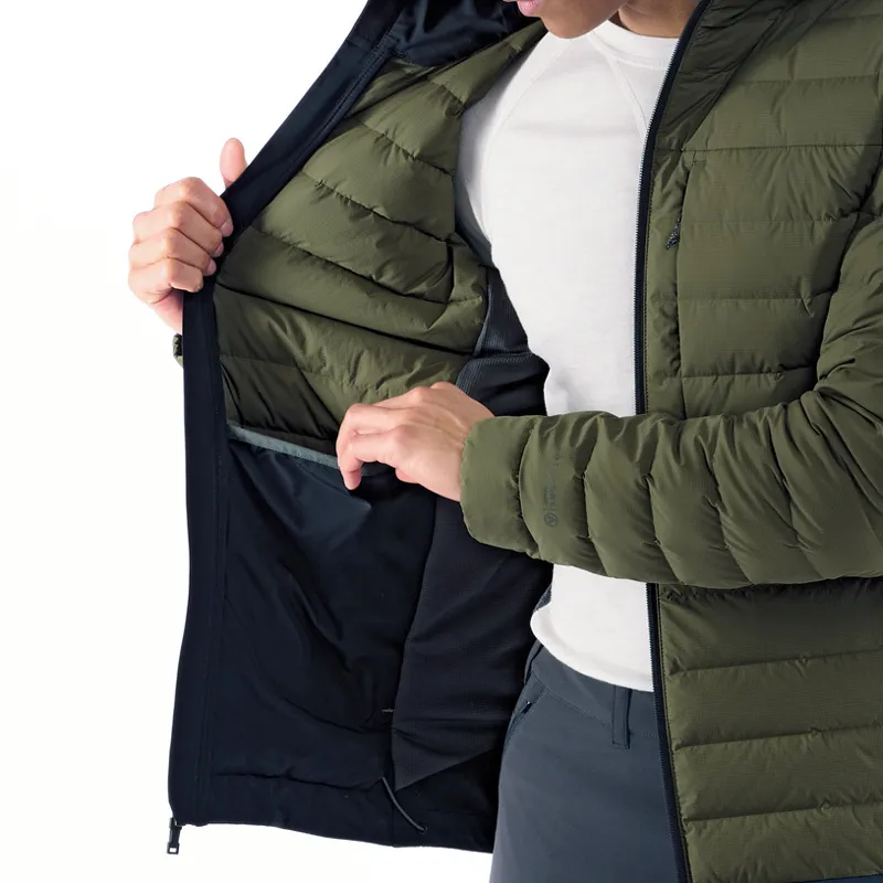 Artilect Mens Divide Fusion Stretch Hoodie Earthen / Black-8